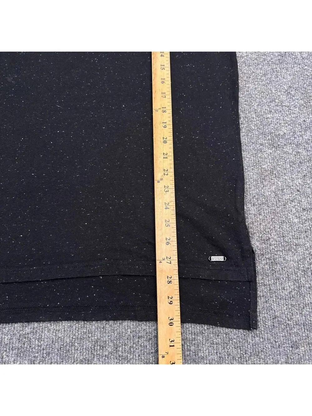 GUESS Tee Shirt Mens Size Medium Black Dotted Speck Crew Neck Short Sleeve - Picture 9 of 12